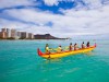 Outrigger-Kanu vor Waikiki. <br>© Destination Hawaii